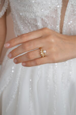 Gerçek Doğal İnci Set - ST033 14 Ayar Altın Renk - Görsel 5