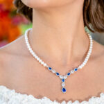 Gerçek Doğal İnci Set Lacivert Safir – ST055