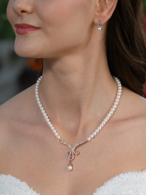 Gerçek Doğal Rose Renk İnci Set – ST0117
