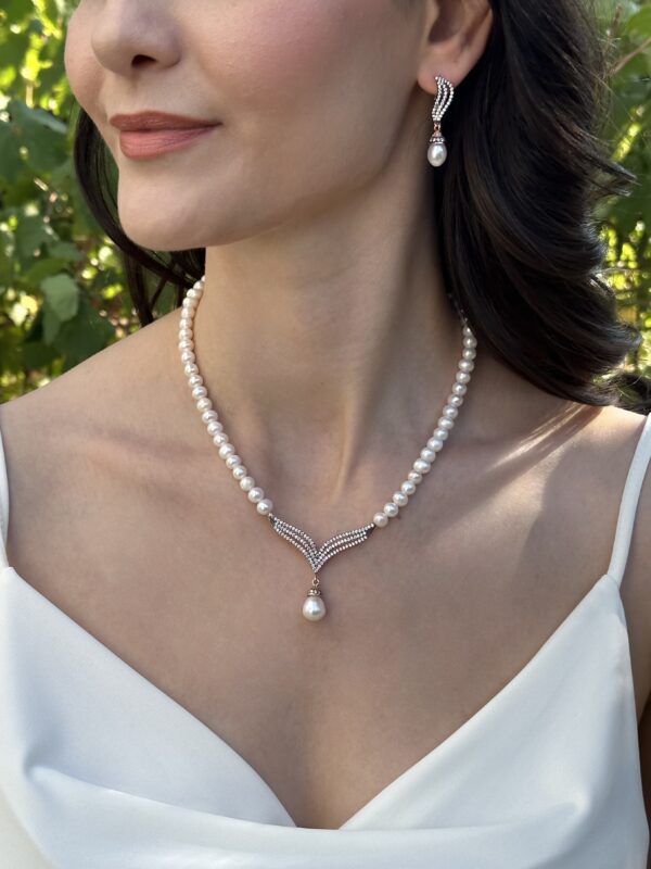 Gerçek Doğal Rose Renk İnci Set – ST0106